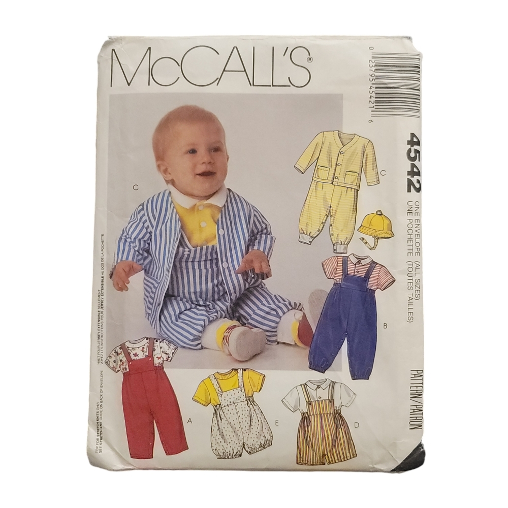 McCall's 1989 VTG #4542 Cutting Pattern For Sewing